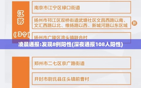 凌晨通报:发现8例阳性(深夜通报108人阳性)