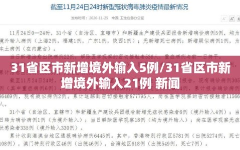 31省区市新增境外输入5例/31省区市新增境外输入21例 新闻
