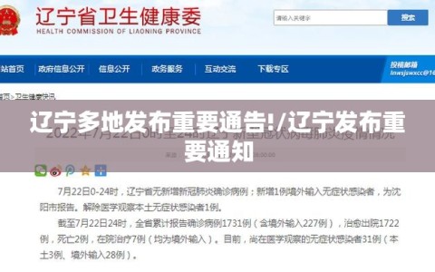 辽宁多地发布重要通告!/辽宁发布重要通知