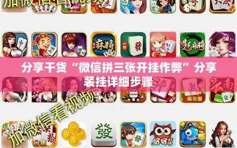分享干货“微信拼三张开挂作弊”分享装挂详细步骤