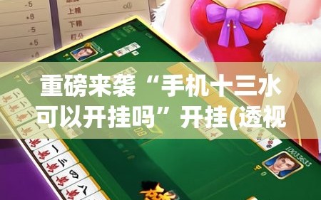 重磅来袭“手机十三水可以开挂吗”开挂(透视)辅助神器