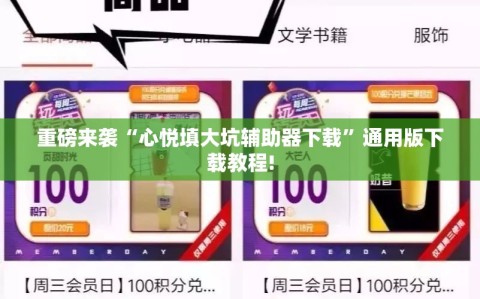 重磅来袭“心悦填大坑辅助器下载”通用版下载教程!