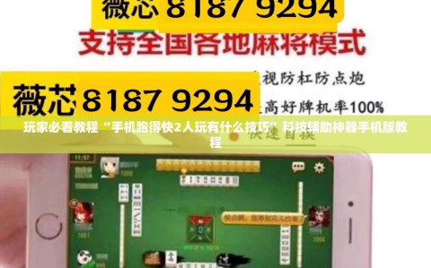玩家必看教程“手机跑得快2人玩有什么技巧”科技辅助神器手机版教程
