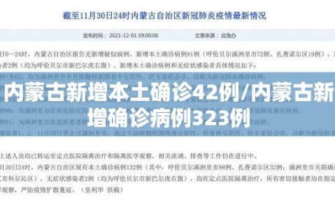 内蒙古新增本土确诊42例/内蒙古新增确诊病例323例