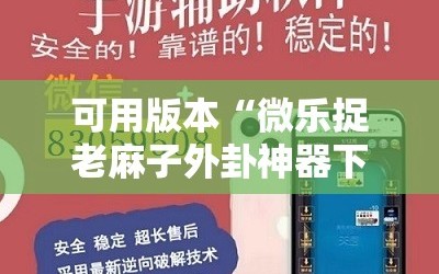 可用版本“微乐捉老麻子外卦神器下载安装”开挂详细安装教程