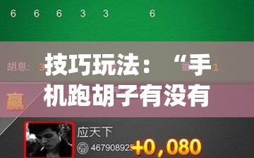 技巧玩法：“手机跑胡子有没有挂”开挂(透视)辅助神器