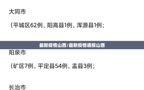 最新疫情山西/最新疫情通报山西