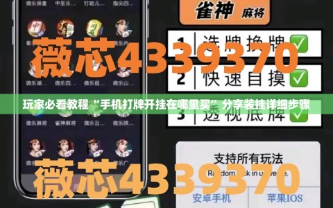 玩家必看教程“手机打牌开挂在哪里买”分享装挂详细步骤