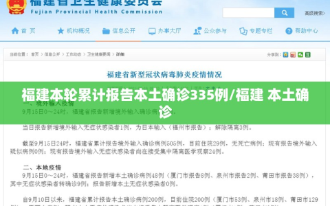 福建本轮累计报告本土确诊335例/福建 本土确诊