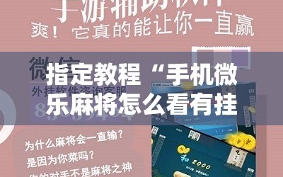 指定教程“手机微乐麻将怎么看有挂”通用版下载教程!