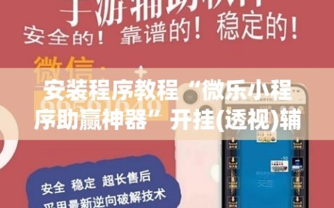 安装程序教程“微乐小程序助赢神器”开挂(透视)辅助神器